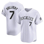 Johmsee C.Rockies #7 Matt Holliday Player White Limited Home Stitched Jerseys