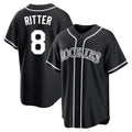 Johmsee C.Rockies #8 Ryan Ritter Player Black Fashion Out Home Game Stitched Jerseys
