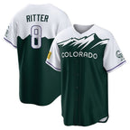 Johmsee C.Rockies #8 Ryan Ritter Player Green City Connect Home Game Stitched Jerseys