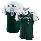 Johmsee C.Rockies #8 Ryan Ritter Player Green City Connect Limited Elite Home Stitched Jerseys