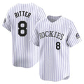 Johmsee C.Rockies #8 Ryan Ritter Player White Limited Home Stitched Jerseys