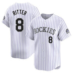 Johmsee C.Rockies #8 Ryan Ritter Player White Limited Home Stitched Jerseys