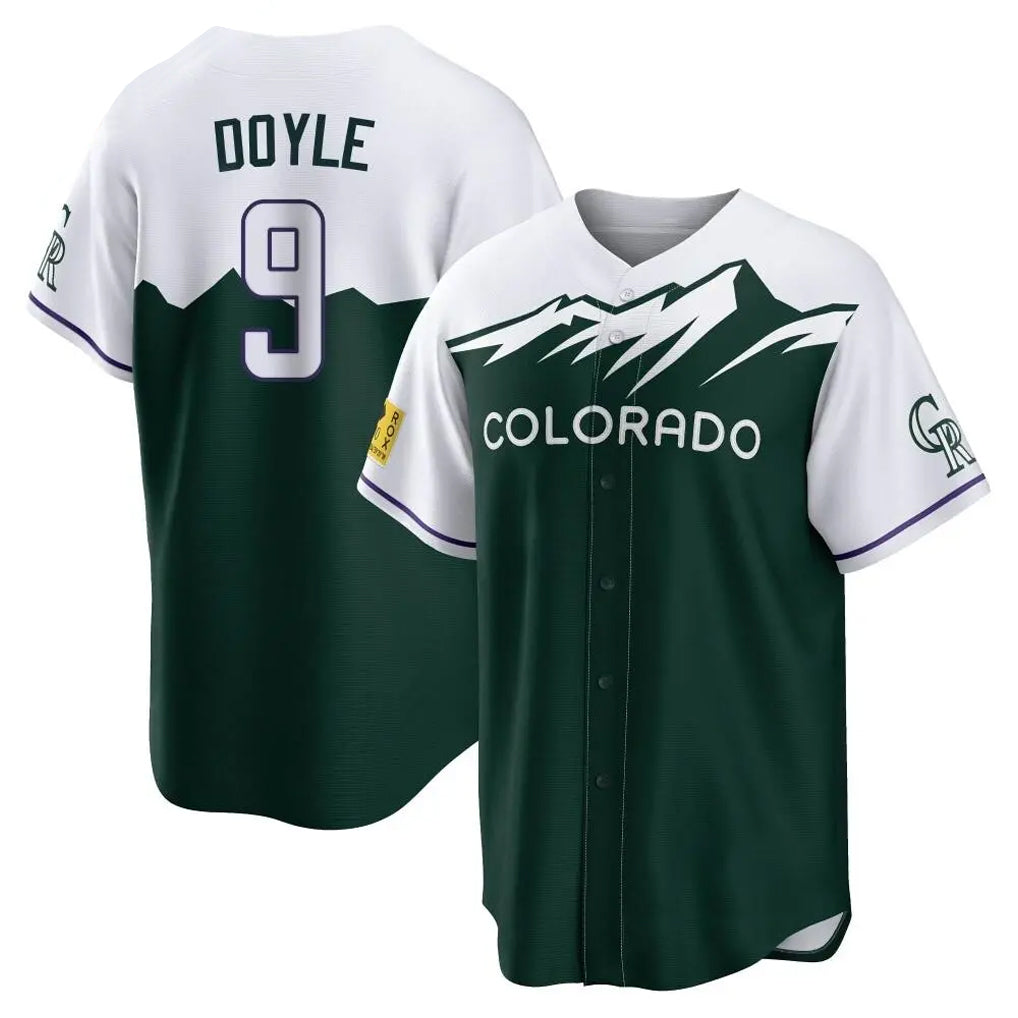 Johmsee C.Rockies #9 Brenton Doyle Player Green City Connect Home Game Stitched Jerseys