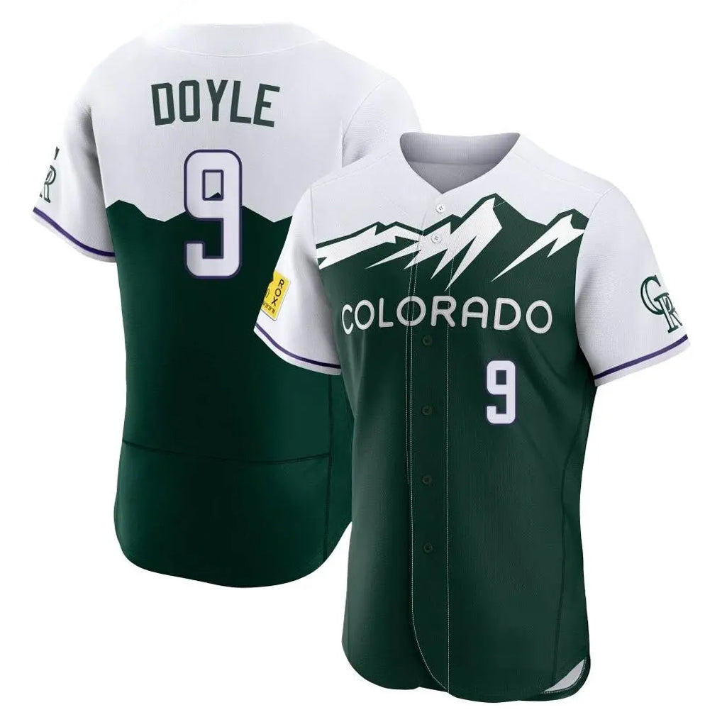 Johmsee C.Rockies #9 Brenton Doyle Player Green City Connect Limited Elite Home Stitched Jerseys