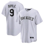 Johmsee C.Rockies #9 Brenton Doyle Player White Game Home Stitched Jerseys
