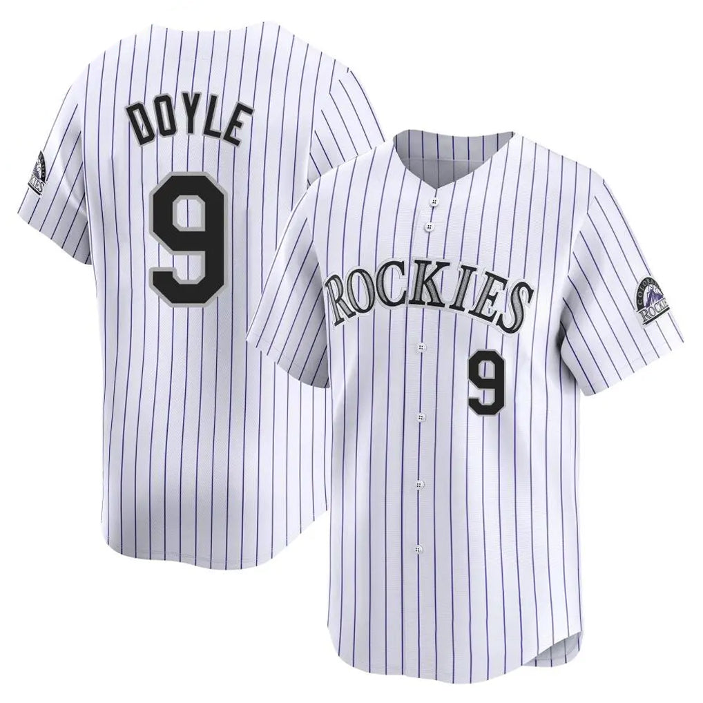 Johmsee C.Rockies #9 Brenton Doyle Player White Limited Home Stitched Jerseys