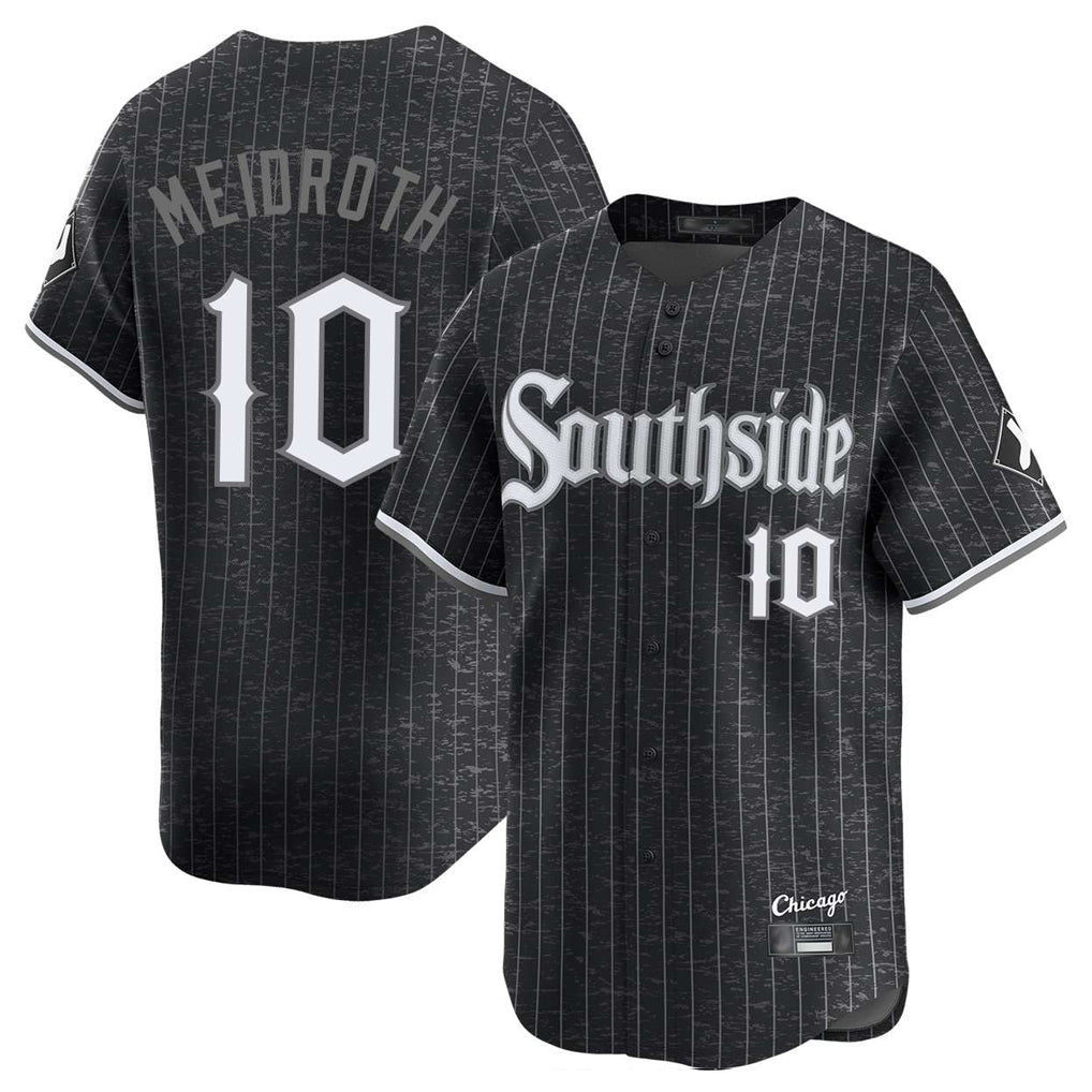 Johmsee C.White Sox #10 Chase Meidroth Player Black City Connect Limited Home Stitched Jerseys