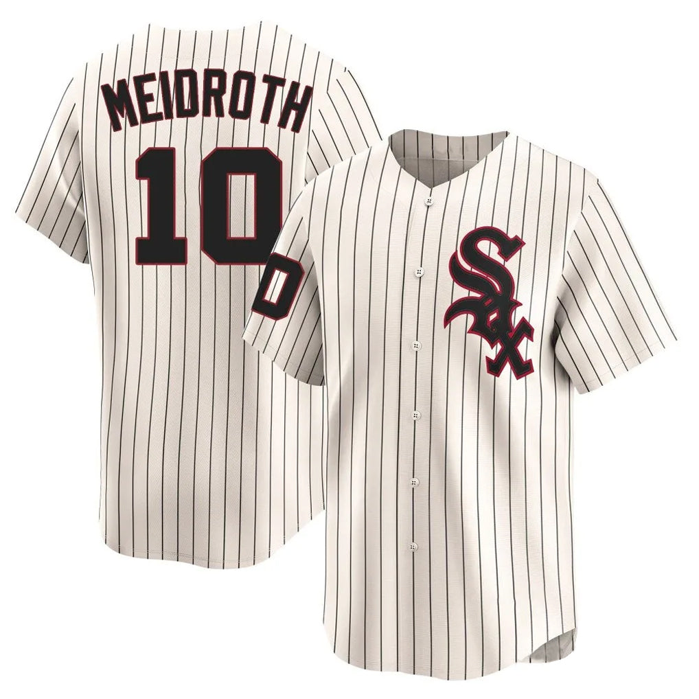 Johmsee C.White Sox #10 Chase Meidroth Player Cream Cooperstown Collection Limited Home Stitched Jerseys