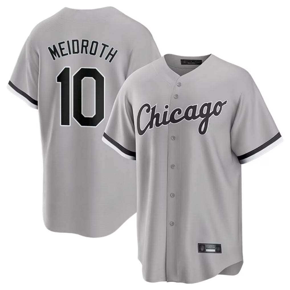 Johmsee C.White Sox #10 Chase Meidroth Player Gray Home Game Stitched Jerseys