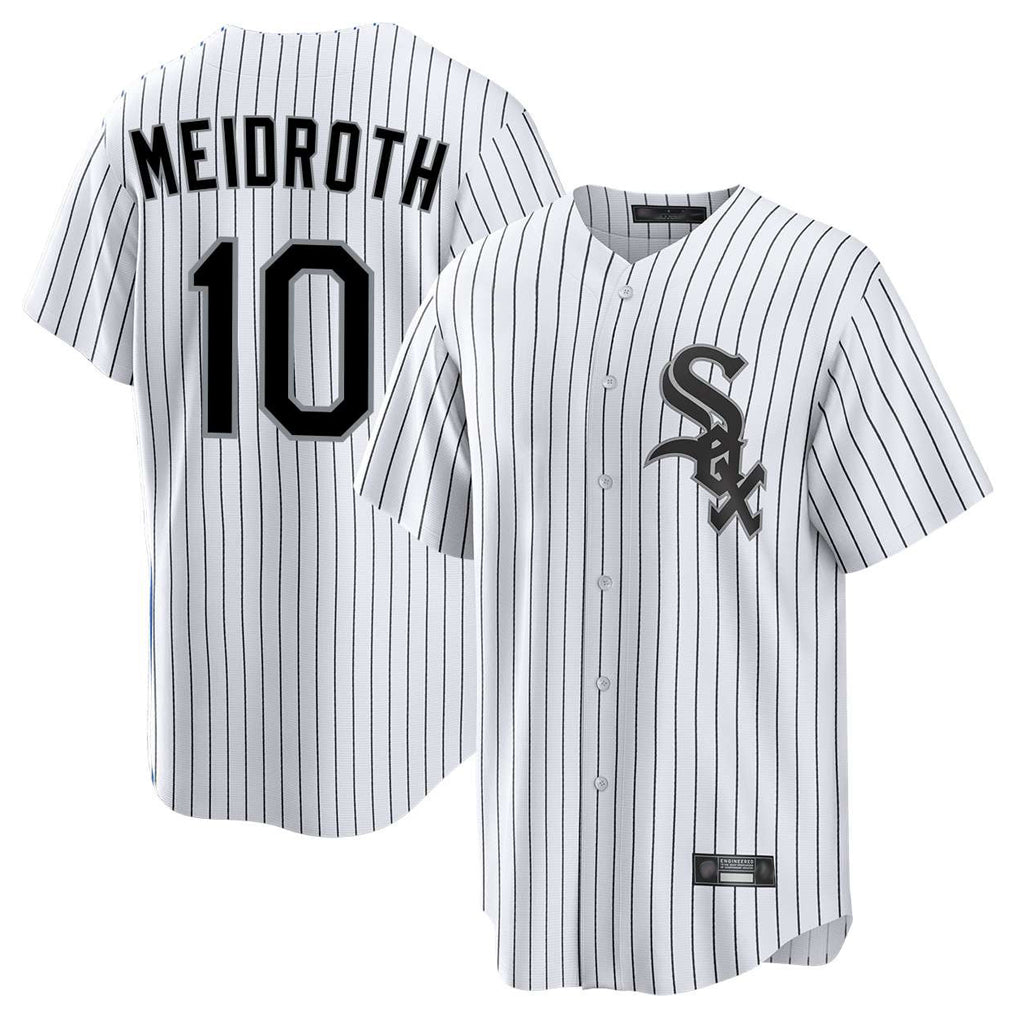 Johmsee C.White Sox #10 Chase Meidroth Player White Stripe Home Game Stitched Jerseys