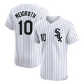Johmsee C.White Sox #10 Chase Meidroth Player White Stripe Limited Elite Home Stitched Jerseys