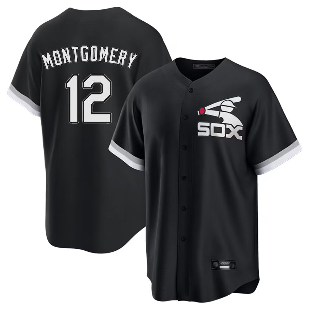 Johmsee C.White Sox #12 Colson Montgomery Player Black Spring Training Game Stitched Jerseys