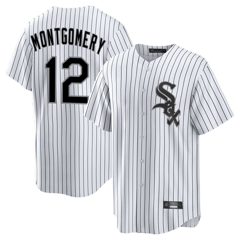 Johmsee C.White Sox #12 Colson Montgomery Player White Stripe Home Game Stitched Jerseys