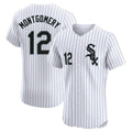 Johmsee C.White Sox #12 Colson Montgomery Player White Stripe Limited Elite Home Stitched Jerseys