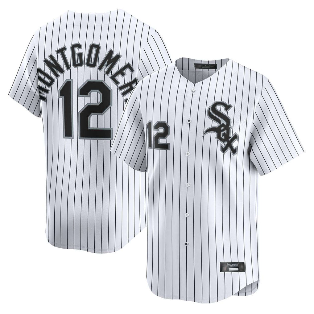 Johmsee C.White Sox #12 Colson Montgomery Player White Stripe Limited Home Stitched Jerseys