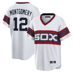 Johmsee C.White Sox #12 Colson Montgomery Player White T-shirt Home Game Stitched Jerseys