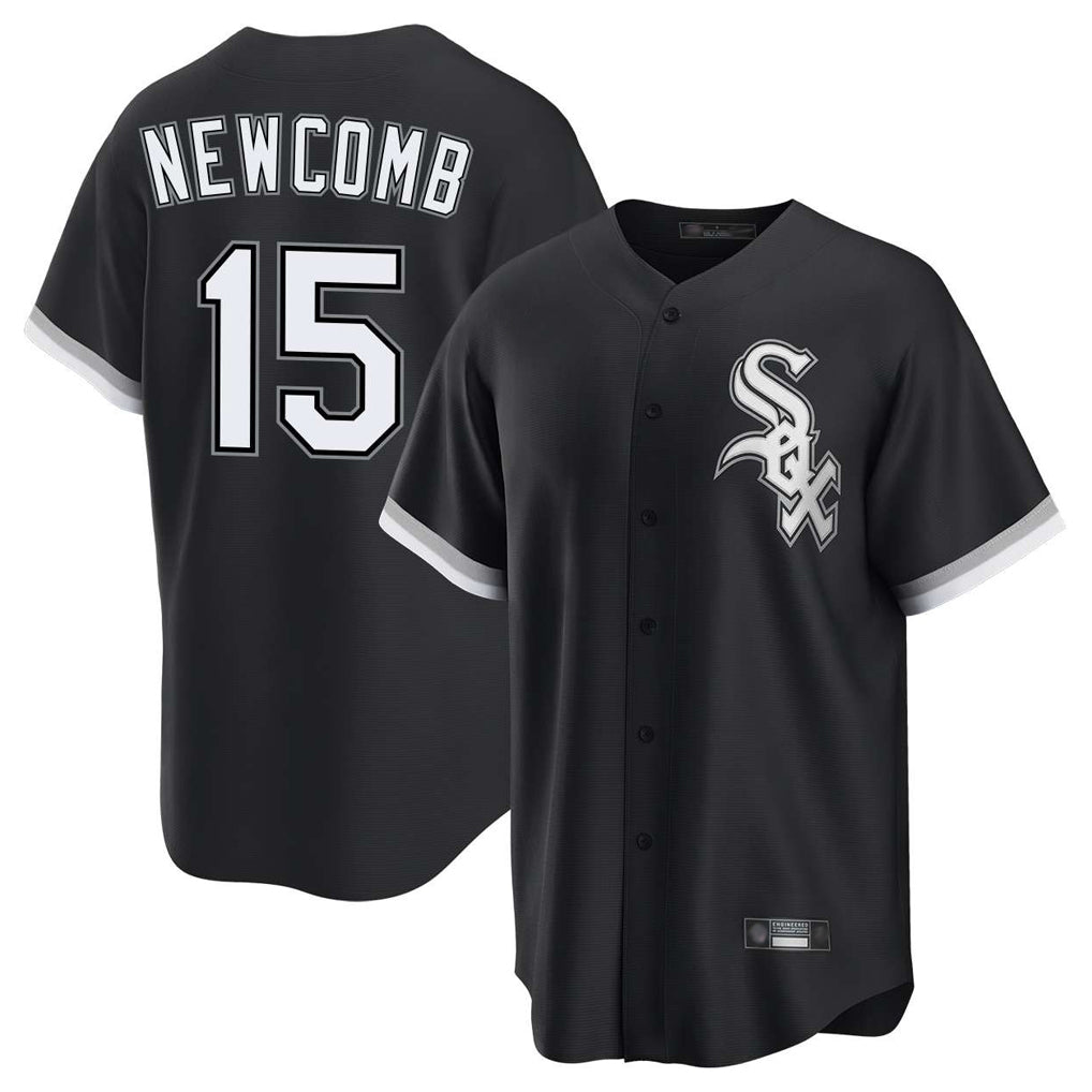 Johmsee C.White Sox #15 Sean Newcomb Player Black Home Game Stitched Jerseys