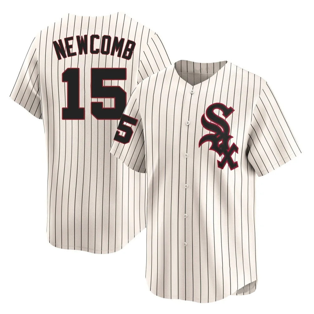 Johmsee C.White Sox #15 Sean Newcomb Player Cream Cooperstown Collection Limited Home Stitched Jerseys