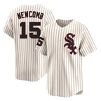 Johmsee C.White Sox #15 Sean Newcomb Player Cream Cooperstown Collection Limited Home Stitched Jerseys