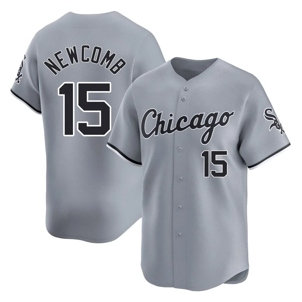 Johmsee C.White Sox #15 Sean Newcomb Player Gray Road Limited Home Stitched Jerseys
