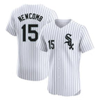 Johmsee C.White Sox #15 Sean Newcomb Player White Stripe Limited Elite Home Stitched Jerseys