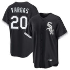 Johmsee C.White Sox #20 Miguel Vargas Player Black Home Game Stitched Jerseys