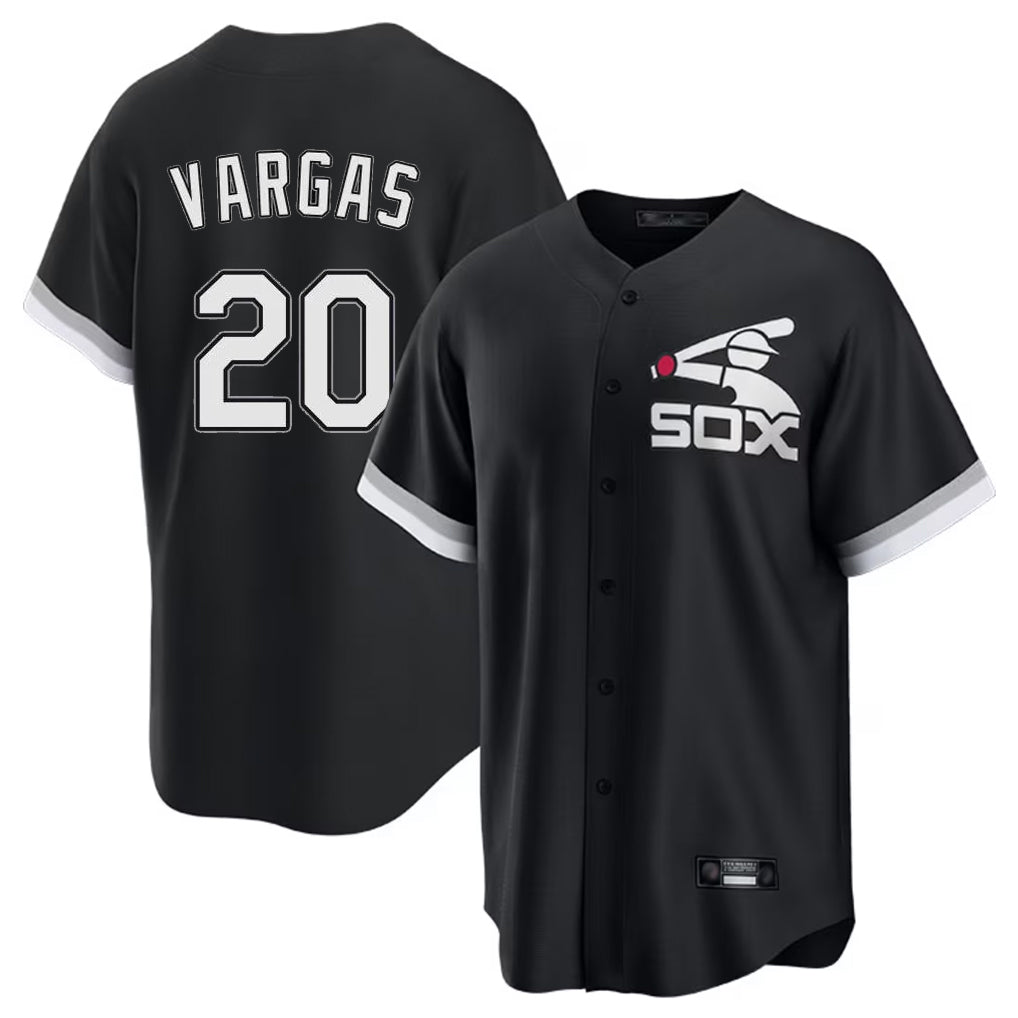 Johmsee C.White Sox #20 Miguel Vargas Player Black Spring Training Game Stitched Jerseys
