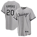 Johmsee C.White Sox #20 Miguel Vargas Player Gray Home Game Stitched Jerseys