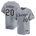 Johmsee C.White Sox #20 Miguel Vargas Player Gray Road Limited Home Stitched Jerseys