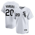 Johmsee C.White Sox #20 Miguel Vargas Player White Stripe Limited Home Stitched Jerseys