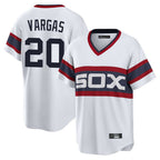 Johmsee C.White Sox #20 Miguel Vargas Player White T-shirt Home Game Stitched Jerseys