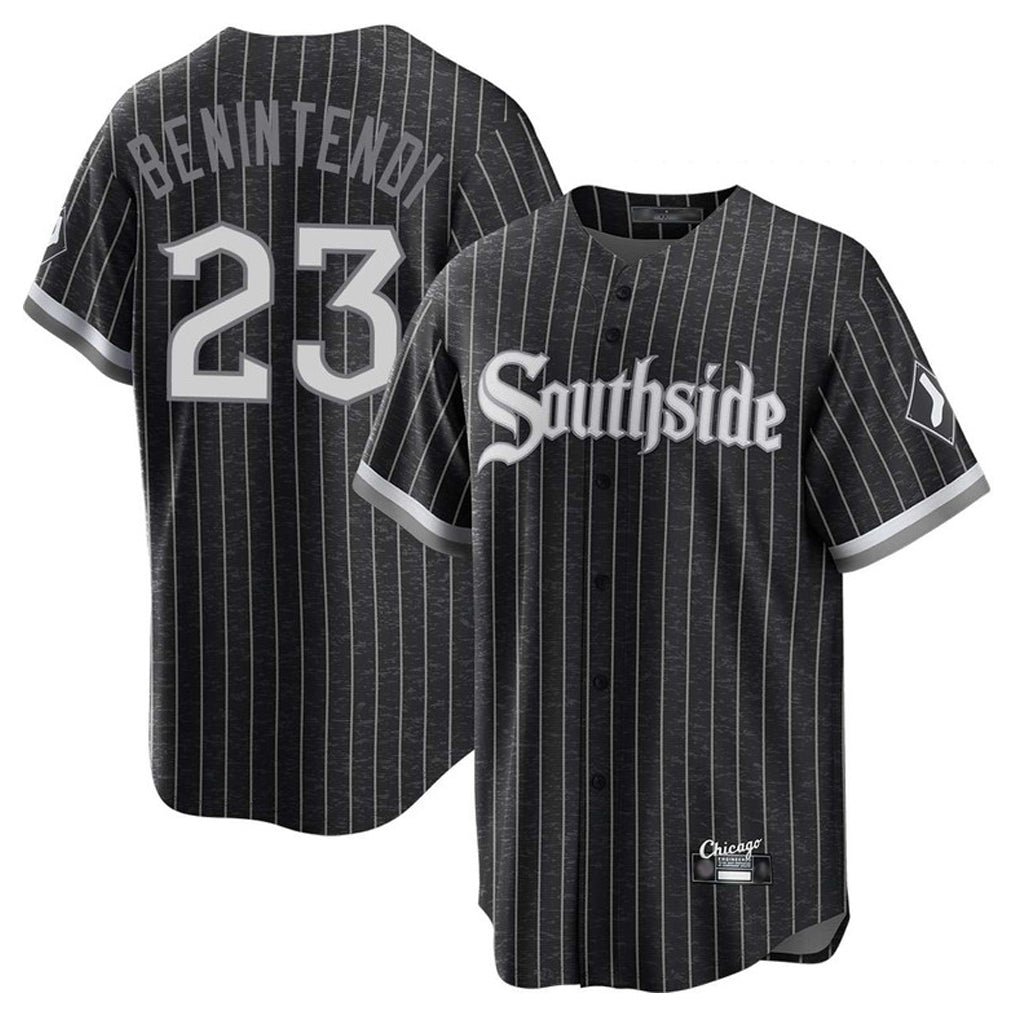 Johmsee C.White Sox #23 Andrew Benintendi Player Black City Connect Home Game Stitched Jerseys