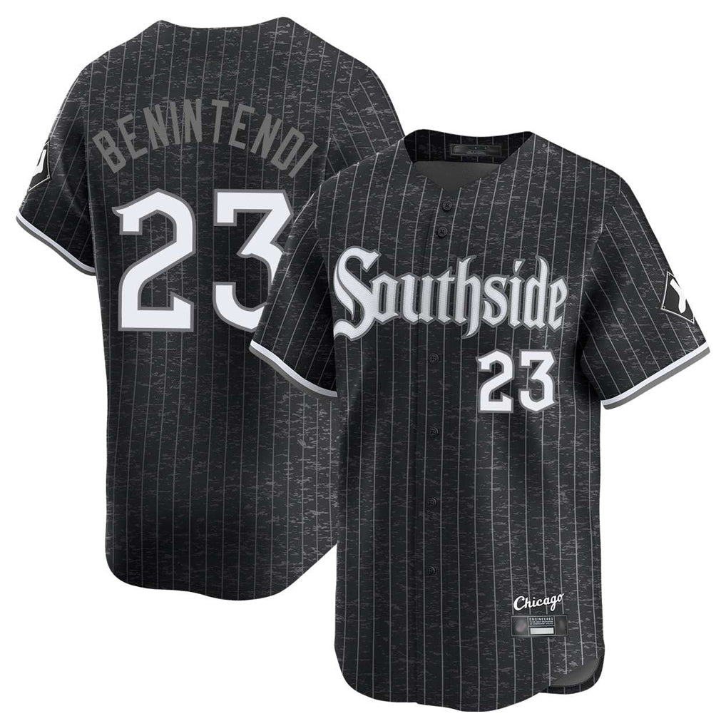 Johmsee C.White Sox #23 Andrew Benintendi Player Black City Connect Limited Home Stitched Jerseys