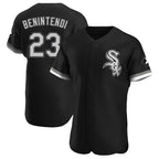 Johmsee C.White Sox #23 Andrew Benintendi Player Black Limited Elite Home Stitched Jerseys