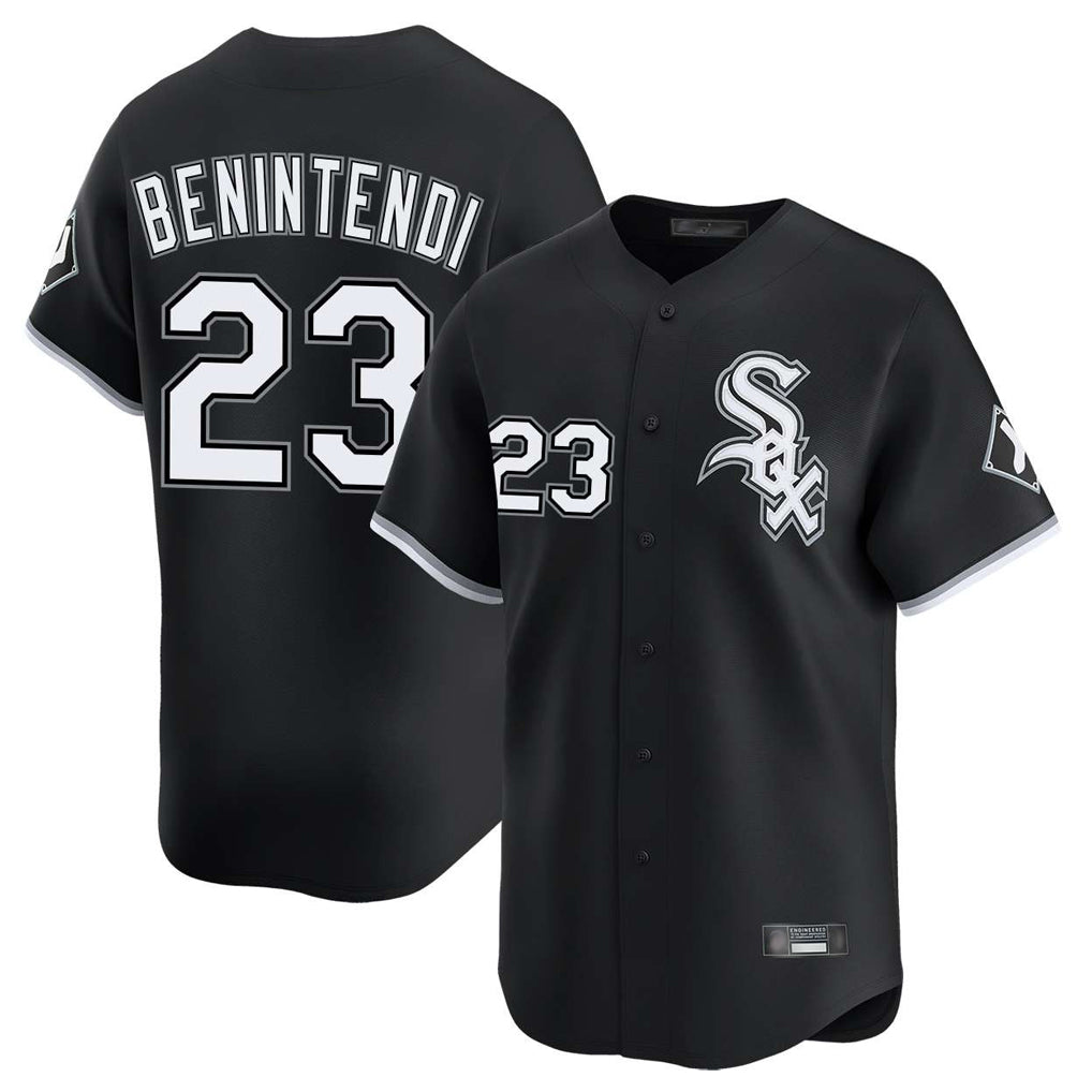 Johmsee C.White Sox #23 Andrew Benintendi Player Black Home Game Stitched Jerseys