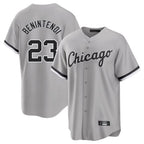 Johmsee C.White Sox #23 Andrew Benintendi Player Gray Home Game Stitched Jerseys