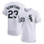 Johmsee C.White Sox #23 Andrew Benintendi Player White Stripe Limited Elite Home Stitched Jerseys