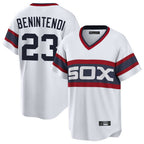 Johmsee C.White Sox #23 Andrew Benintendi Player White T-shirt Home Game Stitched Jerseys