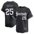 Johmsee C.White Sox #25 Andrew Vaughn Player Black City Connect Limited Home Stitched Jerseys