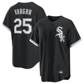 Johmsee C.White Sox #25 Andrew Vaughn Player Black Home Game Stitched Jerseys