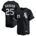 Johmsee C.White Sox #25 Andrew Vaughn Player Black Limited Home Stitched Jerseys