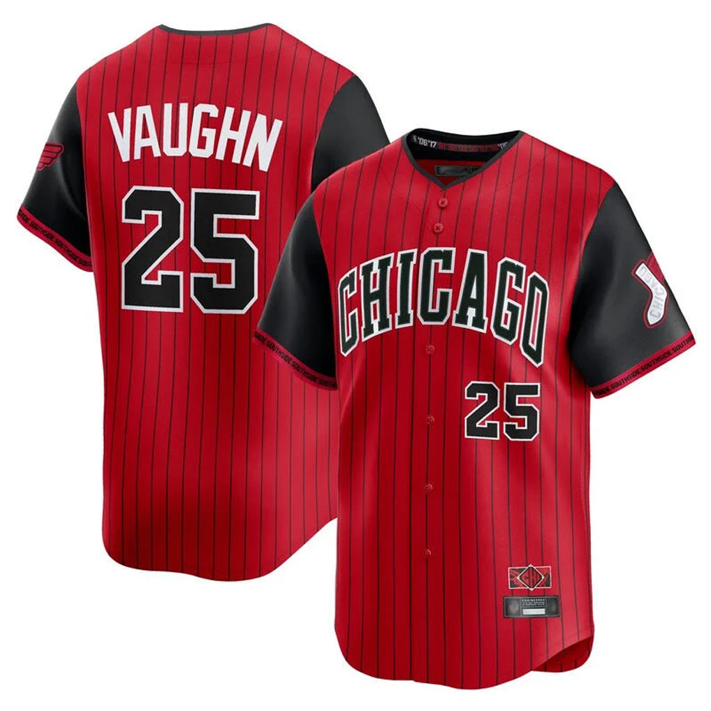 Johmsee C.White Sox #25 Andrew Vaughn Player Red City Connect Limited Home Stitched Jerseys