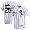 Johmsee C.White Sox #25 Andrew Vaughn Player White Stripe Limited Home Stitched Jerseys