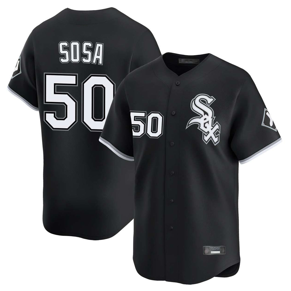 Johmsee C.White Sox #50 Lenyn Sosa Player Black Limited Home Stitched Jerseys