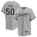 Johmsee C.White Sox #50 Lenyn Sosa Player Gray Home Game Stitched Jerseys