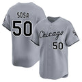 Johmsee C.White Sox #50 Lenyn Sosa Player Gray Road Limited Home Stitched Jerseys