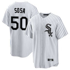 Johmsee C.White Sox #50 Lenyn Sosa Player White Stripe Home Game Stitched Jerseys