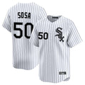 Johmsee C.White Sox #50 Lenyn Sosa Player White Stripe Limited Home Stitched Jerseys