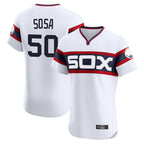 Johmsee C.White Sox #50 Lenyn Sosa Player White T-shirt Limited Elite Home Stitched Jerseys