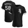 Johmsee C.White Sox #58 Seranthony Domínguez Player Black Limited Elite Home Stitched Jerseys